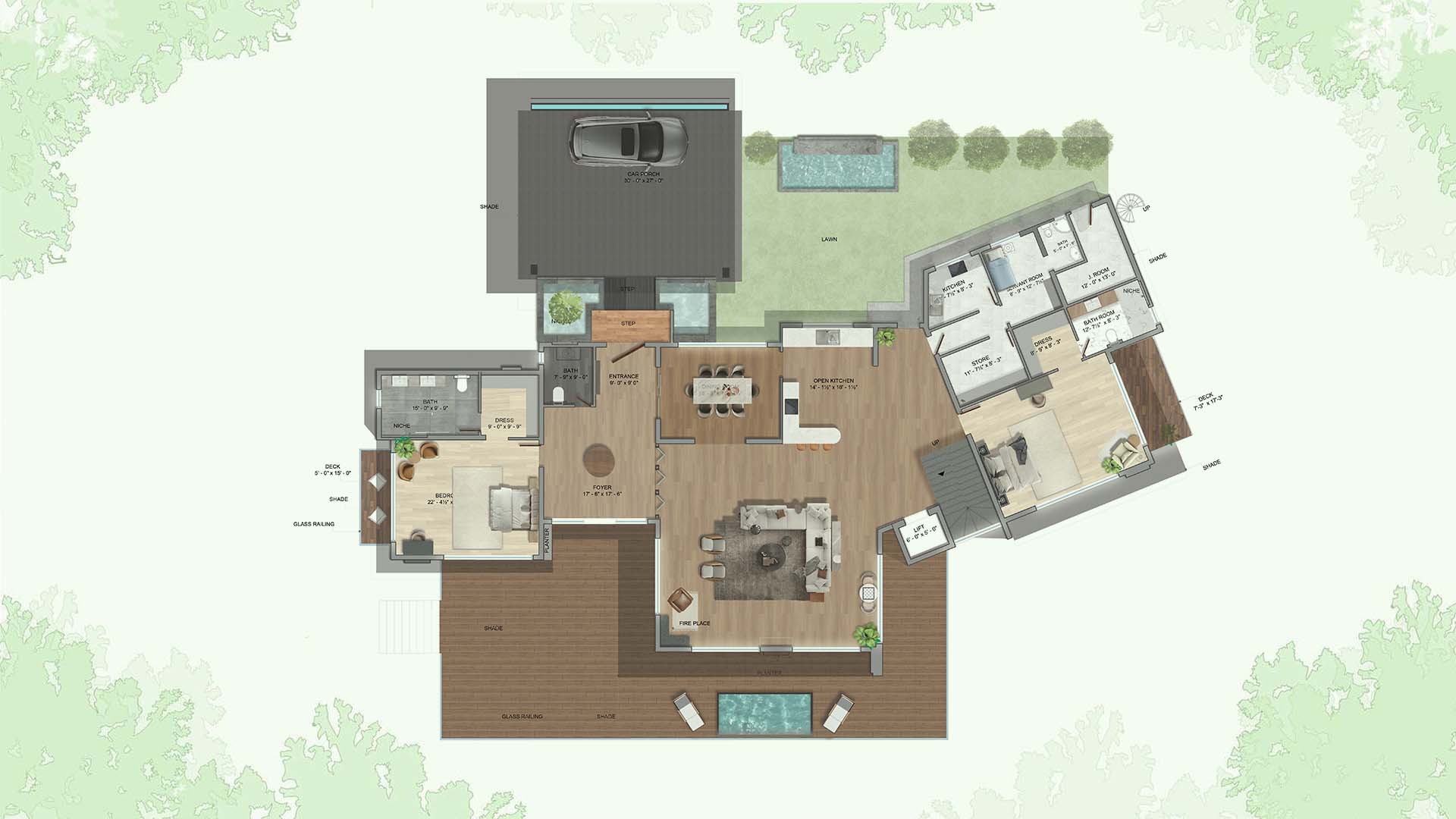 StayCations Furniture Layout Plan LGS Construction In Pakistan